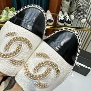 kitlife Chanel tweed loafer white - shoes - 01 - 3