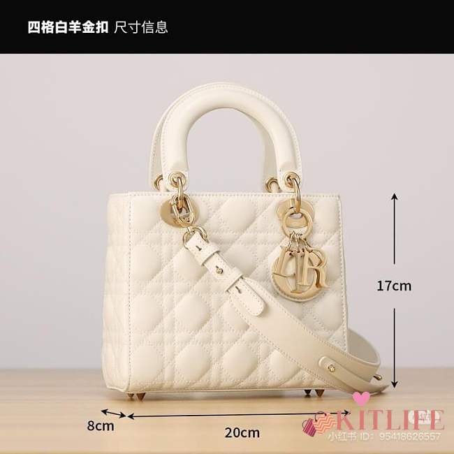 Kitlife Dior lady off-white bag - 20cm - 1