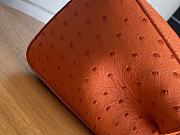 Kitlife Fendi Peekaboo Mini Orange ostrich leather bag - 23x18x12cm - 6