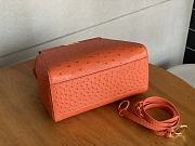 Kitlife Fendi Peekaboo Mini Orange ostrich leather bag - 23x18x12cm - 3