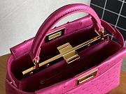 Kitlife Fendi Peekaboo Mini Pink ostrich leather bag - 23x18x12cm - 4