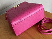 Kitlife Fendi Peekaboo Mini Pink ostrich leather bag - 23x18x12cm - 3