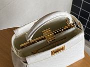 Kitlife Fendi Peekaboo Mini White ostrich leather bag - 23x18x12cm - 4