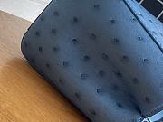 Kitlife Fendi Peekaboo Mini Blue ostrich leather bag - 23x18x12cm - 5