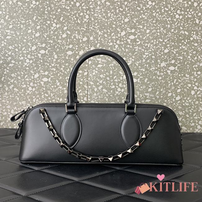 Kitlife Valentino Garavani Rockstud E/W leather handbag black- 34x11x8 cm - 1