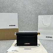 Kitlife Jacquemus La Petite Pochette Rond Carré cross body bag black - 19x13x6cm - 1