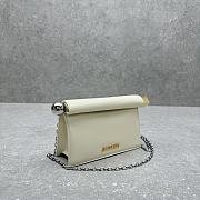 Kitlife Jacquemus La Petite Pochette Rond Carré cross body bag white - 19x13x6cm - 6