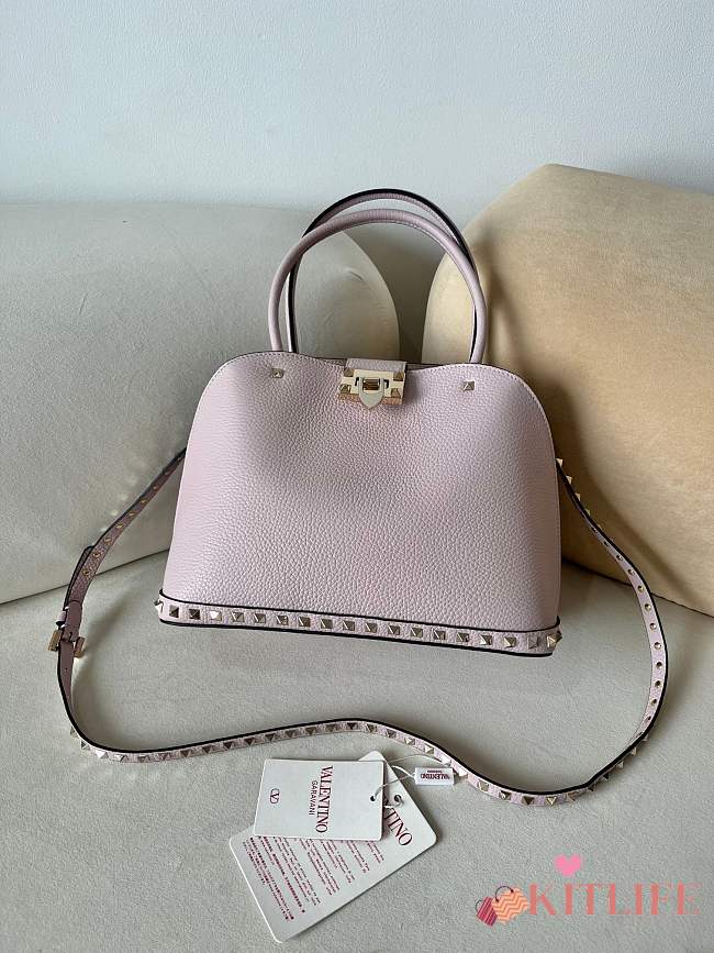 Kitlife Valentino Garavani Rockstud Foldover Top Tote Bag pink -  28 X 21X 14CM - 1