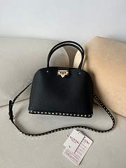 Kitlife Valentino Garavani Rockstud Foldover Top Tote Bag black - 28x 21x14 cm - 1