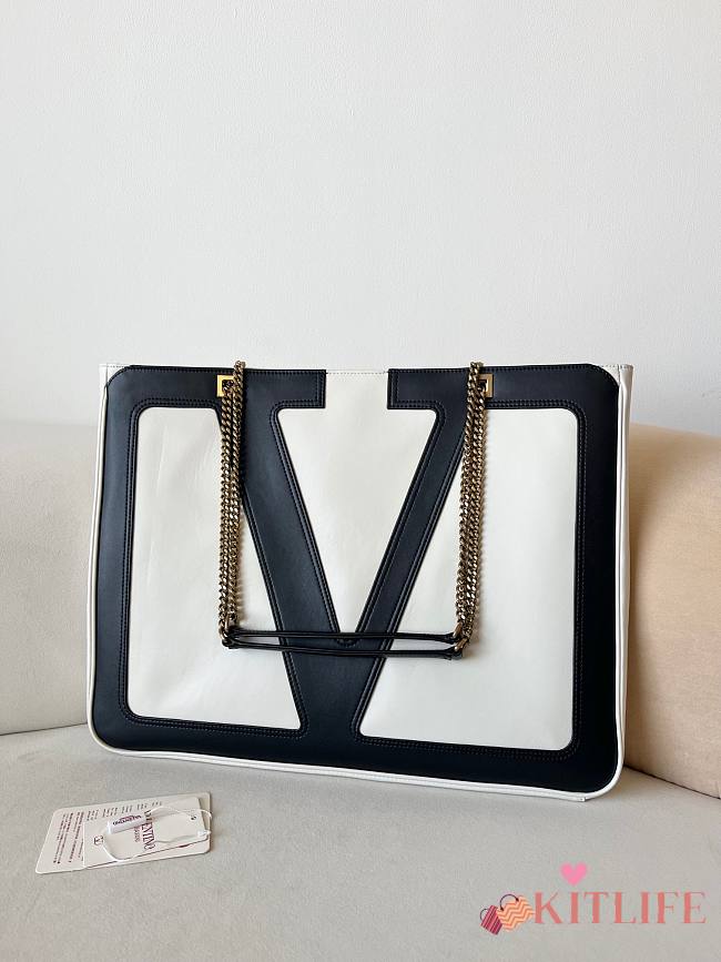 Kitlife Valentino Viva Superstar Zip-Up Tote Bag white - 45x35x3.5 cm - 1
