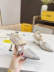 kitlife Fendi Colibrì beige mesh and rhinestone high-heeled slingbacks 85 mm - 4
