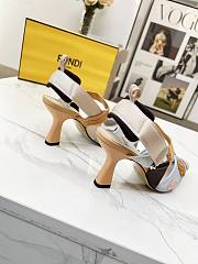 kitlife Fendi Colibrì Beaded Blue tulle high-heeled slingbacks 85mm - 2