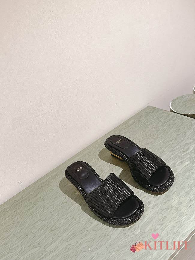 kitlife Fendi Baguette slides black - 1