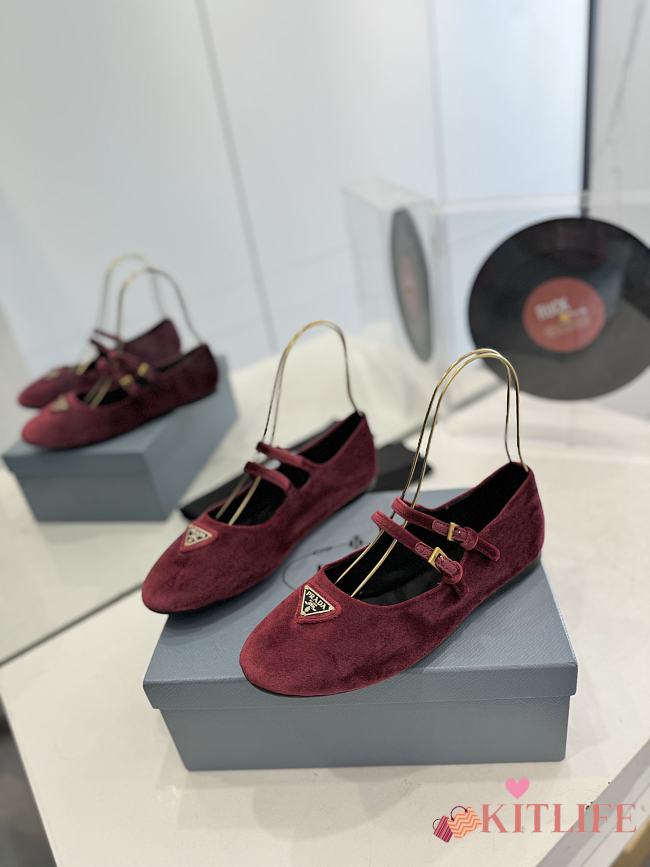 Kitlife Prada ballet flat shoes red - 1