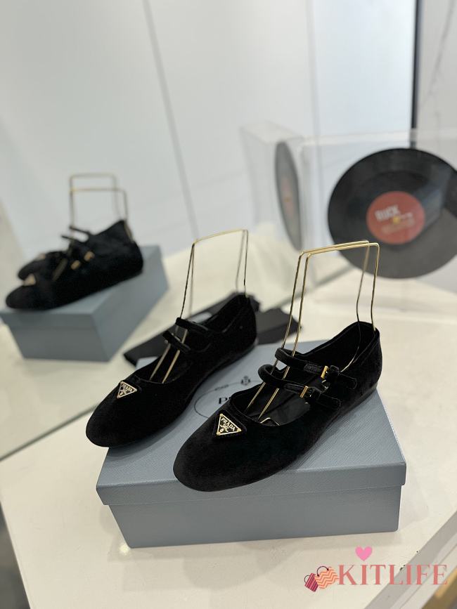 Kitlife Prada ballet flat shoes black - 1