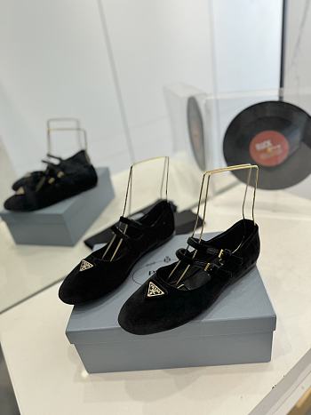 Kitlife Prada ballet flat shoes black