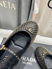 kitlife Prada Nappa leather ballerinas with studs black - 3