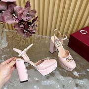 Kitlife Gucci Double G leather platform pumps pink - height 11.5 cm - 6