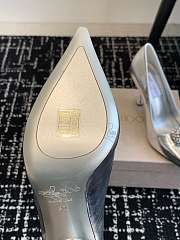 Kitlife jimmychoo Scarlett 50 Silver Vintage Metallic Leather Pumps  95mm - 5