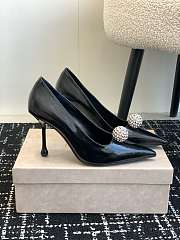 Kitlife jimmychoo Scarlett 50 black Vintage Metallic Leather Pumps 95mm - 1