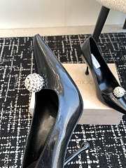 Kitlife jimmychoo Scarlett 50 black Vintage Metallic Leather Pumps 95mm - 4