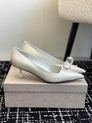 Kitlife jimmychoo Scarlett 50 white Vintage Metallic Leather Pumps 50mm - 1