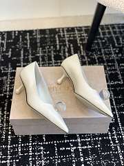 Kitlife jimmychoo Scarlett 50 white Vintage Metallic Leather Pumps 50mm - 5