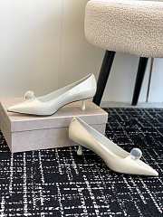 Kitlife jimmychoo Scarlett 50 white Vintage Metallic Leather Pumps 50mm - 3