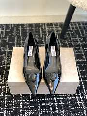 Kitlife jimmychoo Scarlett 50 black Vintage Metallic Leather Pumps 50mm - 3
