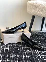 Kitlife jimmychoo Scarlett 50 black Vintage Metallic Leather Pumps 50mm - 2