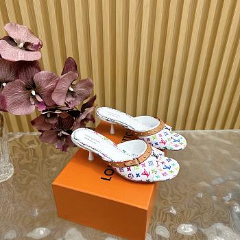 Kitlife Louis Vuitton Mule Takashi Murakami White