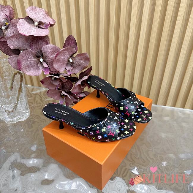 Kitlife Louis Vuitton Mule Takashi Murakami Black - 1