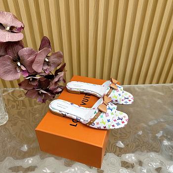LV x TM 6AM Flat Mule white