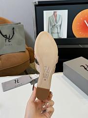 Kitlife Gina Beige Croc Embossed Leather Embellished Wedge Platform Sandals - 5
