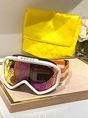 GUCCI GG1210S 002 Goggles Ivory Orange Frame Pink Lenses 99mm - 1