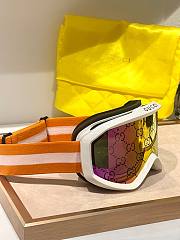 GUCCI GG1210S 002 Goggles Ivory Orange Frame Pink Lenses 99mm - 5