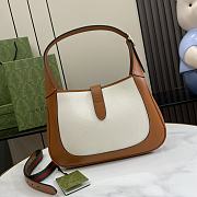 Kitlife Gucci Jackie Shoulder Bag Natural Canvas Brown - 782849 -  27.5x19x4cm - 4
