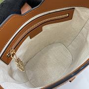 Kitlife Gucci Mini Bucket Bag Natural Canvas Brown Leather Trim -  782908 - 18.5x20.5x12.5cm - 2