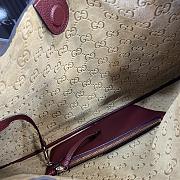 Kitlife Gucci B Medium Shoulder Bag Burgundy - 820169 - 49x46x4cm - 3