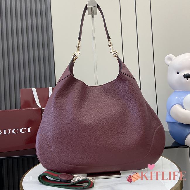 Kitlife Gucci B Medium Shoulder Bag Burgundy - 820169 - 49x46x4cm - 1