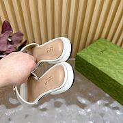Kitlife Gucci Double G Diamond Buckle Flat Slippers White Leather - 4