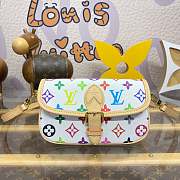 Kitlife Louis Vuitton Nano Diane Baguette Handbag Multicolor White - M14194 - 19x10.5x6cm - 1