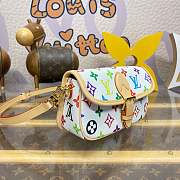 Kitlife Louis Vuitton Nano Diane Baguette Handbag Multicolor White - M14194 - 19x10.5x6cm - 3