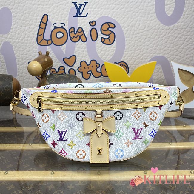 Kitlife Louis Vuitton High Rise Waist Bag White Multicolor - M13660 - 16x8x38cm - 1