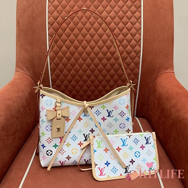 Kitlife Louis Vuitton Carryall Handbag White Multicolor - M13661 - 29x24x12cm - 1