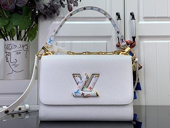 Kitlife Louis Vuitton x TM Twist MM Slim Bag White M13678 23x8x16cm