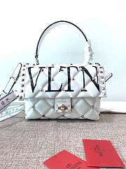Kitlife Valentino Candystud VLTN Top Handle Bag White 23×11×17cm - 1