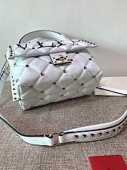 Kitlife Valentino Candystud VLTN Top Handle Bag White 23×11×17cm - 6