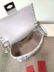 Kitlife Valentino Candystud VLTN Top Handle Bag White 23×11×17cm - 4