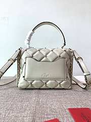 Kitlife Valentino Candy Stud Top Handle Bag White 23×11×17cm - 6